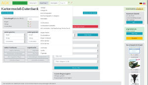 Startseite Bogen-Datenbank mit Funktionsuebersicht